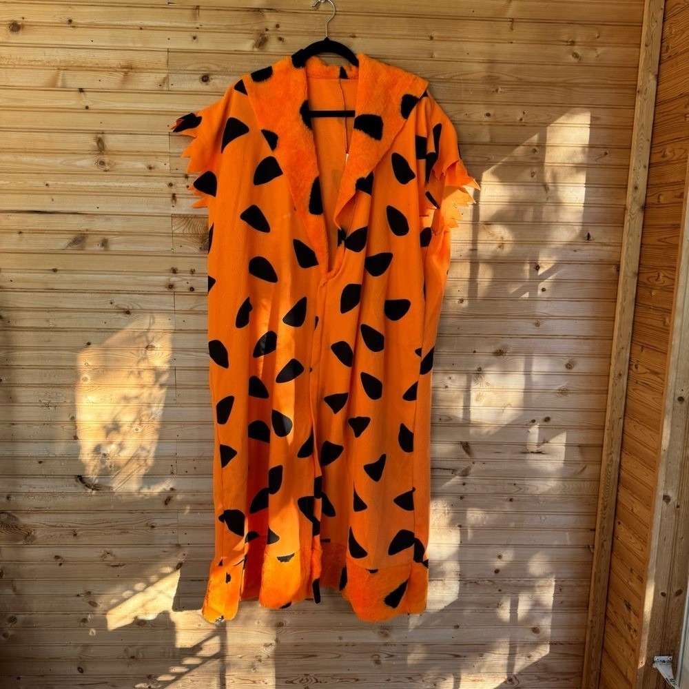 Rubie's Costume Fred Flintstone Men's Plus Size Orange Black Halloween Cartoon